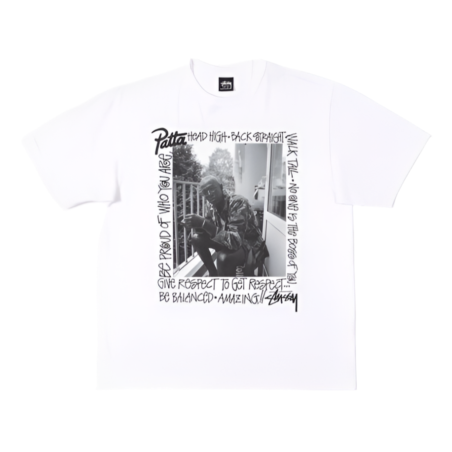 PATTA X STUSSY RESPECT T-SHIRT BLANCO