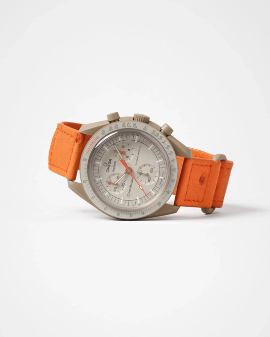 MoonSwatch Jupiter Avestruz – Swatch x Omega edición boutique exclusiva – Jefa Sneakers
