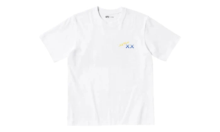 KAWS UNIQLO WARHOL UT GRAPHIC T-SHIRT WHITE BLUE