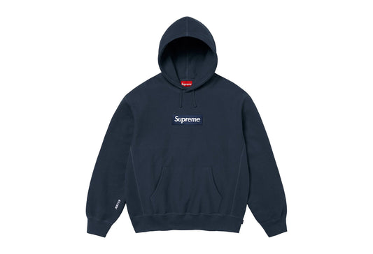SUPREME HOODIE BOX LOGO NAVY BLUE  2025