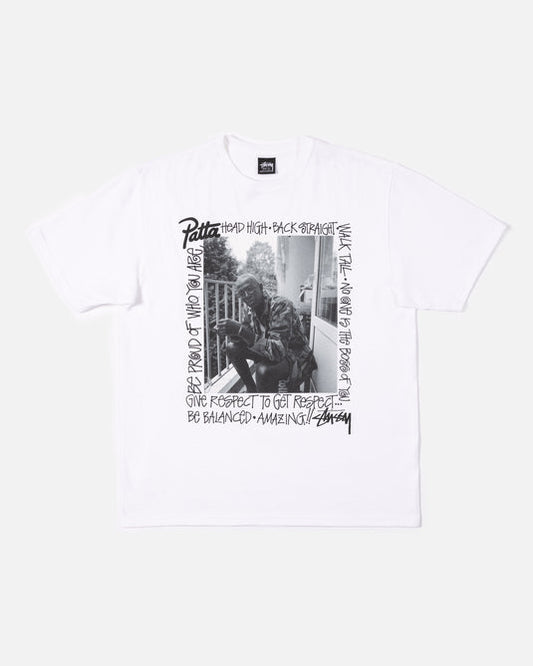 PATTA X STUSSY RESPECT TEE BLANCA