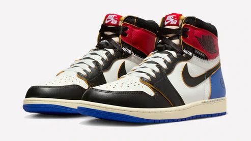 AIR JORDAN 1 RETRO HIGH OG FRAGMENT X UNION LA VARTSITY RED SPORT ROYAL