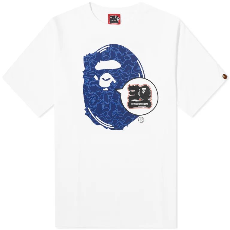 A BATHING APE 30TH ANNIVERSARY APE HEAD T - SHIRT NAVY AZUL - JEFA SNEAKERS MADRIDCAMISETAS