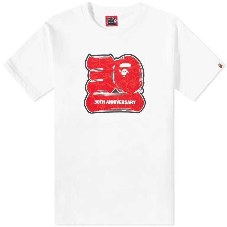 A BATHING APE 30TH ANNIVERSARY T - SHIRT 2 ROJO - JEFA SNEAKERS MADRIDCAMISETAS