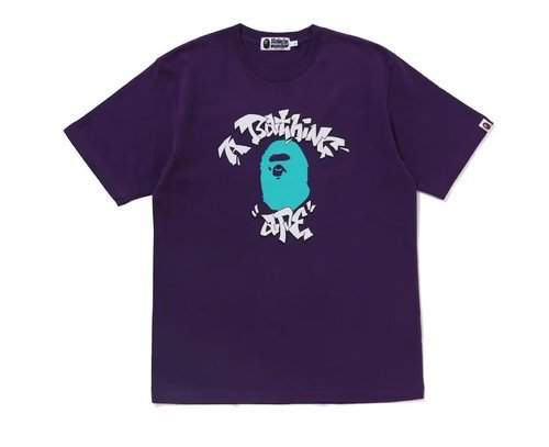 A BATHING APE GRAFFITI COLLEGE PURPLE - JEFA SNEAKERS MADRIDCAMISETAS