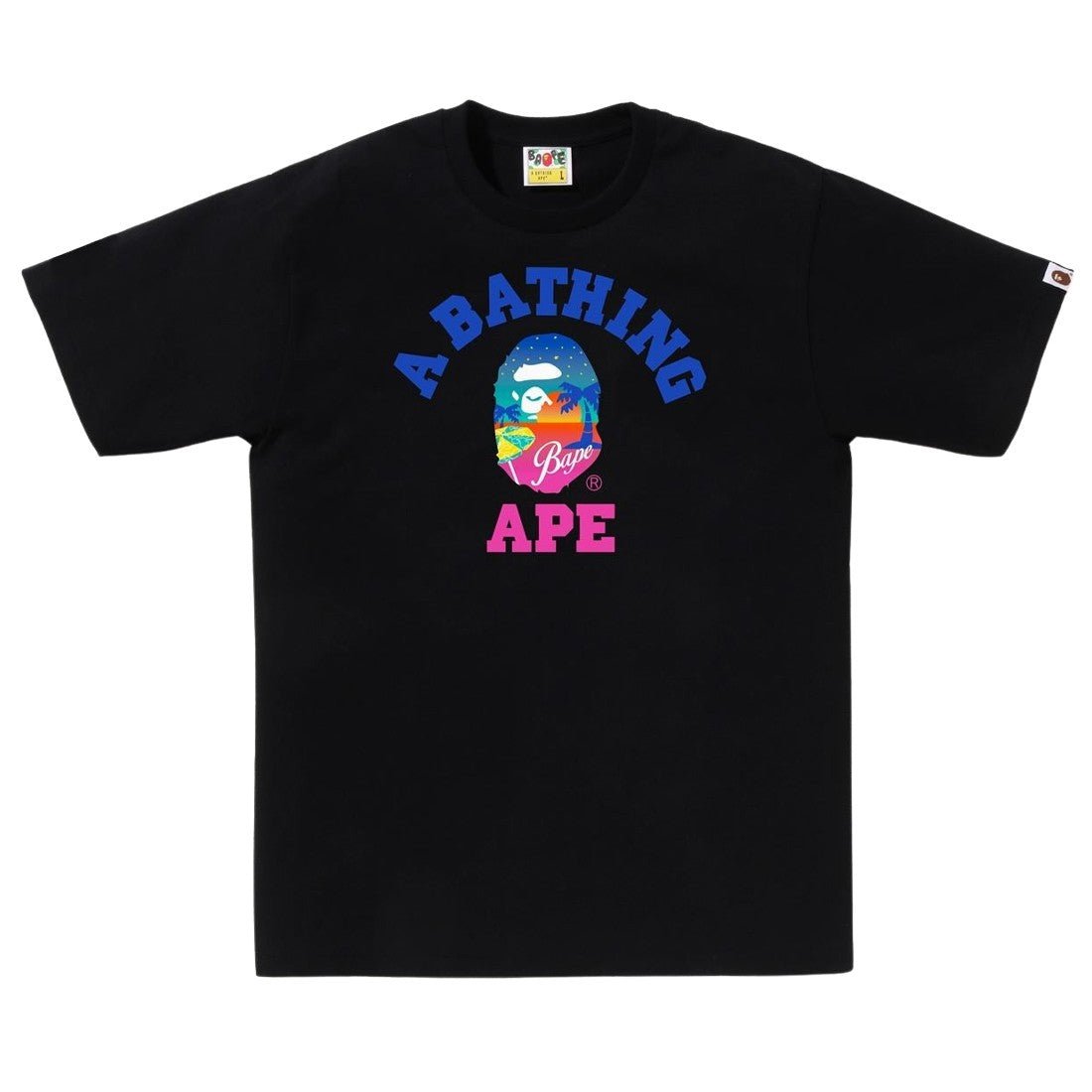 A BATHING APE SUNSET BEACH TEE NEGRA - JEFA SNEAKERS MADRIDCAMISETAS