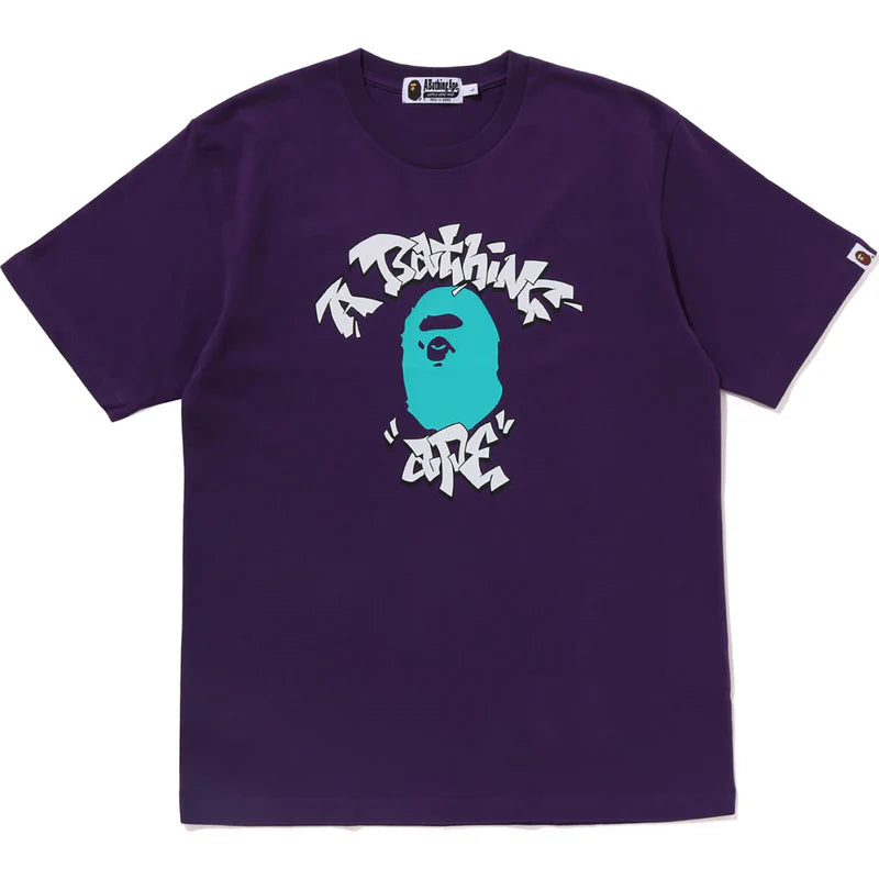 A BATHING APE GRAFFITI COLLEGE TEE