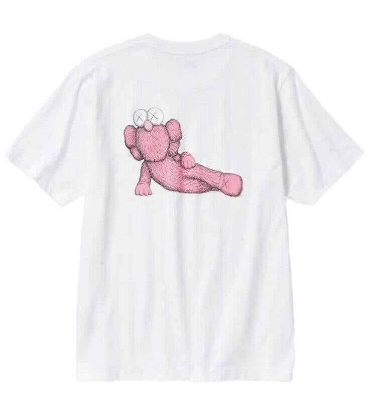 CAMISETA BLANCA KAWS UNIQLO PINK BFF - JEFA SNEAKERS MADRIDCAMISETAS